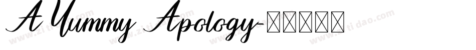 A Yummy Apology字体转换